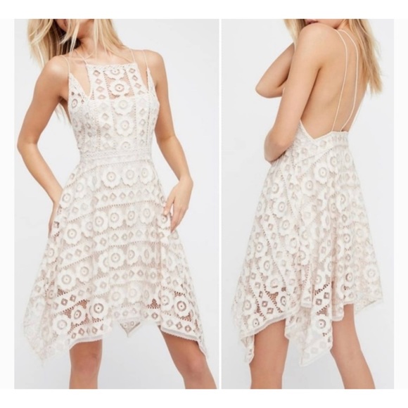 Free People Dresses & Skirts - Free people Just Like Honey Lace Dress in Ivory